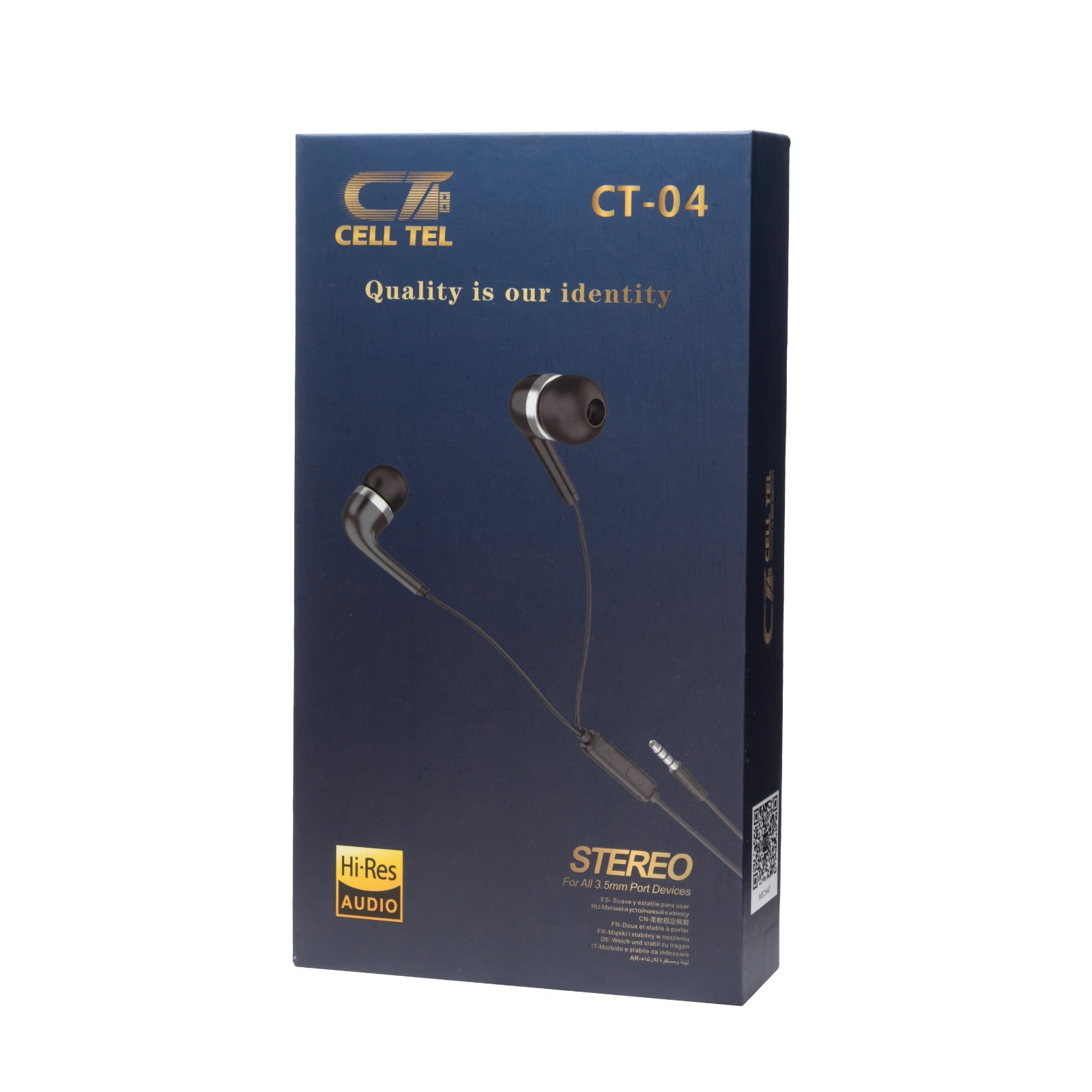 سماعة أذن ستيريو من سل تل، أسود - CT-04 سماعة أذن ستيريو من سل تل، أسود - CT-04